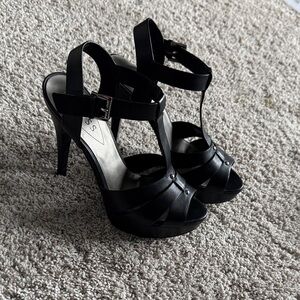 Guess Elegant Black Platform Heels